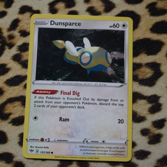 Dunsparce 137/189 Pokemon Card - Picture 1 of 1